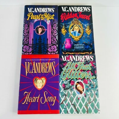 4x V.C. Andrews Books Lot Hidden Jewel Pearl in the Mist Heart Song Fiction - Image 1 of 4
