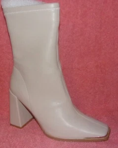 NEW CHINESE LAUNDRY MARVIN CREAM HEELED ANKLE BOOTS 6.5 M - Picture 1 of 3