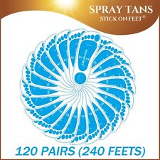 Premium 120 Pairs(240Feets) Spray Tan Sticky Feet Pads for Sunless Tanning Blue