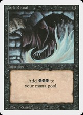 1X Dark Ritual Revised Edition MP MTG CARD