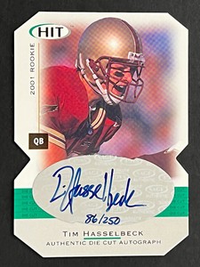 2001 SAGE HIT #A27 Tim Hasselbeck /250 AUTO Die-Cuts Boston College Eagles