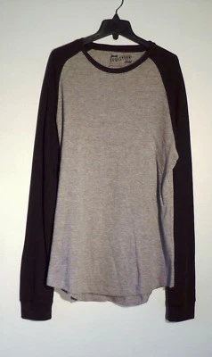 NWT MENS 2XL EVOLUTION XXL BLACK GRAY LONG SLEEVE PULLOVER THERMAL SHIRT #1523 - Image 1 of 4