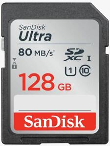 SanDisk Ultra SD SDHC 16GB 32GB 64GB 128GB SDXC 80MB/s UHS-I U1 Memory Card