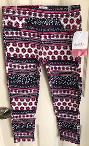 Freestyle Revolution Flower Design Size 10 Blue & Pink Leggings NWT Fast Ship! - Picture 1 of 3