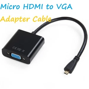 Micro HDMI Male to VGA Female Video Cable Adapter Lead for Phone Projector Table - Picture 1 of 7