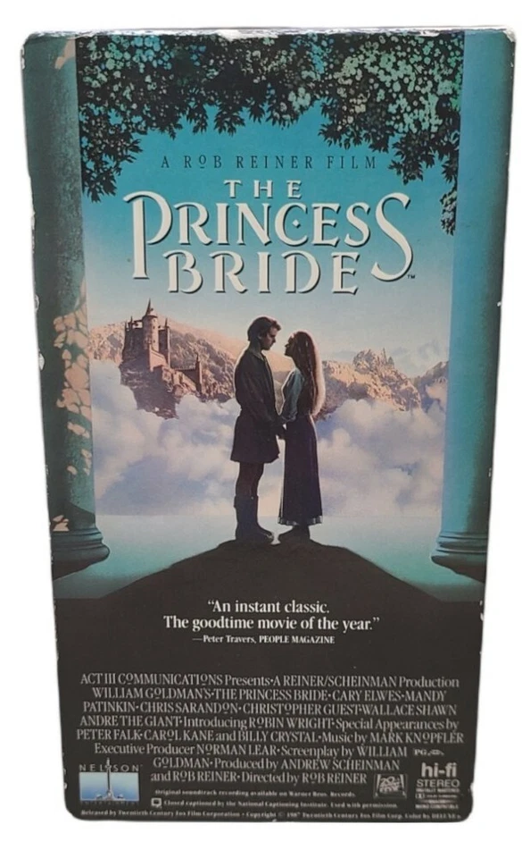The Princess Bride VHS FIRST PRINT Cary Elwes Andre The Giant Barcode On Side! - Image 1 of 4