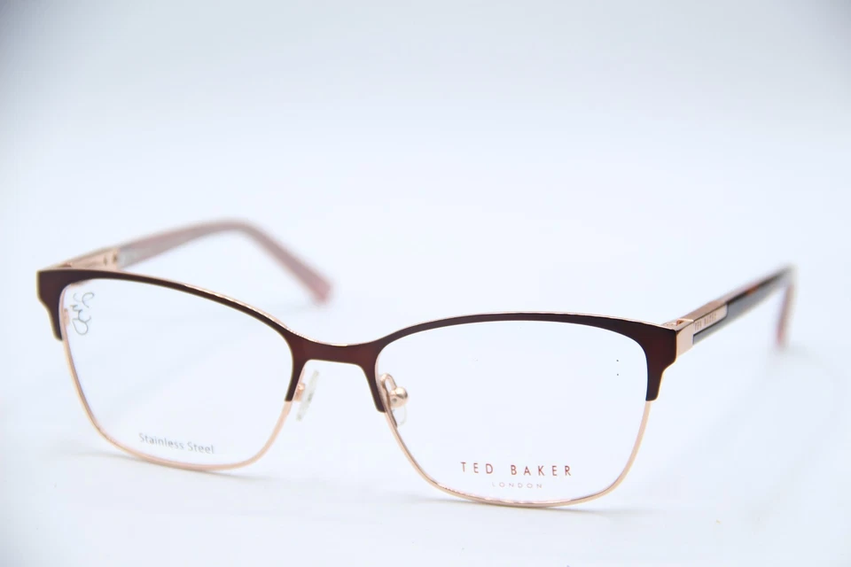 NUEVAS GAFAS TED BAKER B248 BRN MARRÓN ROSA GUNMETAL MONTURAS AUTÉNTICAS 53-16 Foto 1 de 4