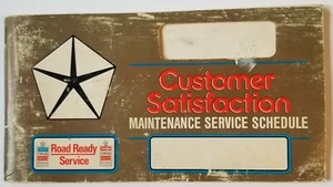Car Maintenance Schedule 1983 Chrysler Dodge Plymouth Book Service Booklet   E1 - Picture 1 of 5