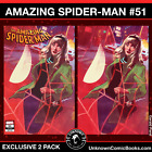 [2 PACK] AMAZING SPIDER-MAN #51 UNKNOWN COMICS GERALD PAREL EXCLUSIVE VAR (06/05