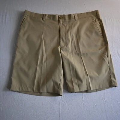 Pantalones Cortos de Golf PGA Tour 42x10" Caqui Frente Plano Rendimiento para Hombres Foto 1 de 4