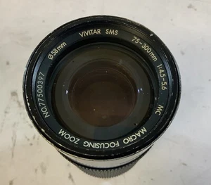 Vivitar 75-300mm 1:4.5 - 5.6 MC Macro Focusing Zoom Camera Lens 58mm -N2F - Picture 1 of 4