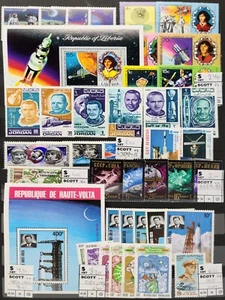 Worldwide Space Stamp Collection Mint- 8 Full Pages in Full Sets Many Countries - Picture 1 of 8
