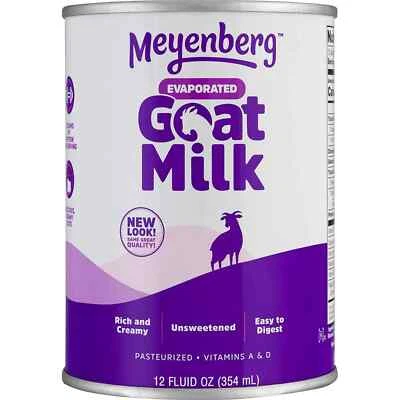 Leche de cabra evaporada con vitamina D Meyenberg, 12 fl oz (paquete de 2) Foto 1 de 4