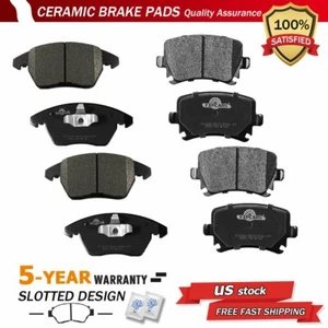 Front Rear Ceramic Disc Brake Pads for Audi A3 TT Quattro VW Jetta GTI Passat CC - Picture 1 of 8