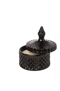 ARPIMEX Vasito De Vidrio Con Cera D 10,5 Cm H 13 Cm Bombonera Negra - Imagen 1 de 1