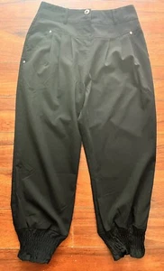 American Rag "Cie" Wide Black Pants Elastic Cuffs Pockets Juniors Sz 5 Excellent - Picture 1 of 10