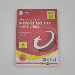 Trend Micro Internet Security + Antivirus 3 Devices Brand New! - Picture 1 of 4