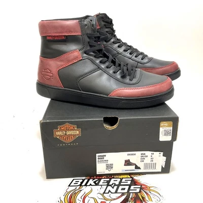 NUEVAS Botas Deportivas Harley Para Hombres Talla 10 Grady 5.25 Pulgadas Negras y Rojas D93856-10 Foto 1 de 4