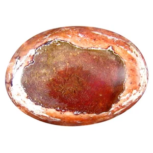 13,41 ct ovaler Cabochon (19 x 14 mm) unbeheizt Mexiko Matrix Feueropal Edelstein - Bild 1 von 1