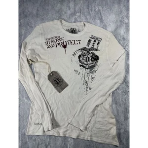 Pollution White Y2K Thermal Long Sleeve Shirt~New with Tags S, M, L, XL~ - Picture 1 of 6