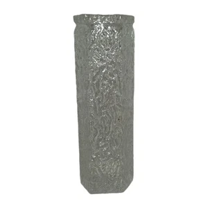 Vintage Vase Rindenstruktur achteckig Fensterbank Kaminsims Regal unbeschriftet - Bild 1 von 12