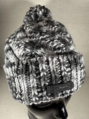 Columbia Hat Beanie Pom Pom Womens One Size Knit Fleece Lined Winter Warm - Image 1 of 4