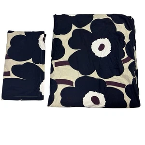 MARIMEKKO King Bettbezug Set mit einem passenden Kissenbezug Baumwolle blau weiß - Bild 1 von 9