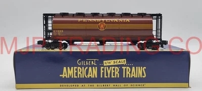 Hard to Find S-Gauge American Flyer 6-48671 PRR Striped Cylindrical Hopper - NIB - Image 1 of 4