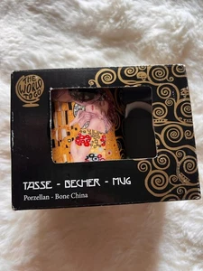 LIMITED EDITION Gustav Klimt GOLD PLATED 24K  The kiss Vienna Mug NEW IN BOX - Picture 1 of 8