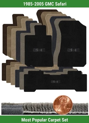 Juego de alfombrillas Ultimat personalizadas para GMC Safari 1985-2005 con logotipo (3 piezas) #RBX Foto 1 de 4
