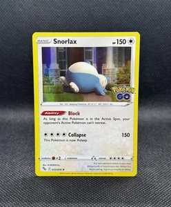 Snorlax 055/078 HOLO RARE Pokemon Go TCG Card NM Near Mint Foil Stamped 2022  - Picture 1 of 3