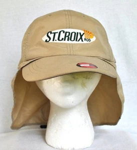 *ST. CROIX ROD* Allwetter Fliegenfischer Mütze mit leichter Beschädigung an schwarzer Klappe L/XL - Bild 1 von 7
