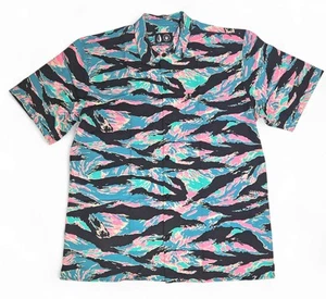 Camisa Tachuntfish THF Mojito Retro Tigre Camuflada Abotonada Para Hombres 3XL Ajuste Original - Imagen 1 de 5