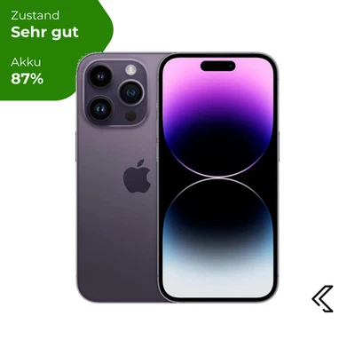 Apple iPhone 14 Pro 512GB Dunkellila, Sehr gut - Refurbished, 24 Monate Garantie - Bild 1 von 4