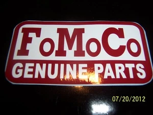 1.75"X 3.5" FoMoCo Genuine Parts Sticker (NEW VINYL) for Vintage Vehicles - Foto 1 di 1