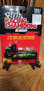 RACING CHAMPIONS 1:144 SCALE NASCAR STOCK CAR AND CAB W/ TRAILER!!! JOHN DEERE - Picture 1 of 5