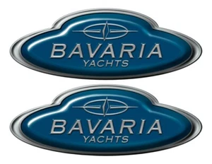 Bavaria Yachten Oval Aufkleber Set - Namensschild - Bild 1 von 2