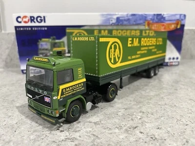 Corgi - Volvo F10 w/Twin-Axle Tilt Trailer - E.M.Rogers - CC15504 - 1:50 - Mint - Image 1 of 4