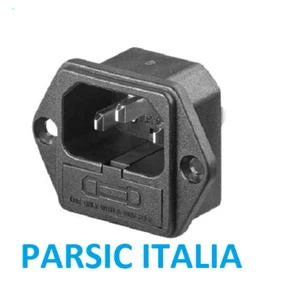 PRESA VDE da Pannello c/viti Maschio con Alloggio x Fusibile 5x20 ( x 24 PEZZI ) - Imagen 1 de 7