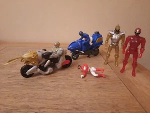 7 Power Rangers Items 5 Figures And 2 Cycles - Picture 1 of 11
