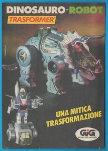 GIG: Trasformer Dinosauro 1984 pubblicità advertising werbung clipping MA1368 - Picture 1 of 1