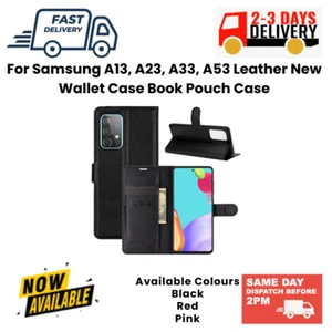 Brandneu Leder Magnet Brieftasche Buch Cover Etui für Samsung A13, A23, A33, A53 - Bild 1 von 1