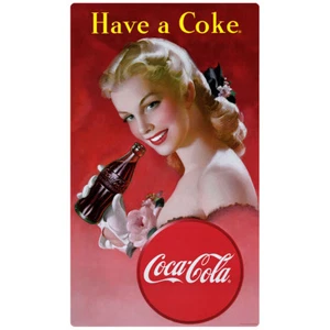 Coca-Cola Have a Coke Red Dress Lady Wall Decal Officially Licensed Made In USA - Picture 1 of 4