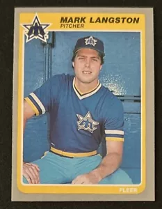 1985 Fleer Mark Langston Baseball Rookie Card (RC) #492 Mariners Pitcher VG O/C - Picture 1 of 2