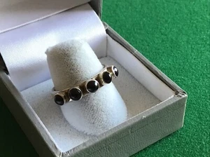 925 Silber Ring ~ Amapola ~ Mexiko ~ schwarze Onyx Steine ~ Größe P - Bild 1 von 7