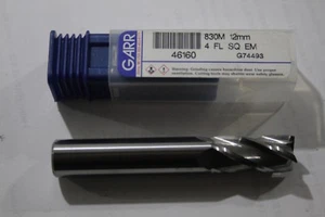 Garr Carbide Milling Cutter - 12mm 4 FL SQ END MILL 830M - Picture 1 of 3