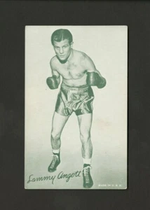 1948-52 BOXING EXHIBIT SAMMY ANGOTT RARE VARIATION MADE IN U.S.A. ESCO - Imagen 1 de 2