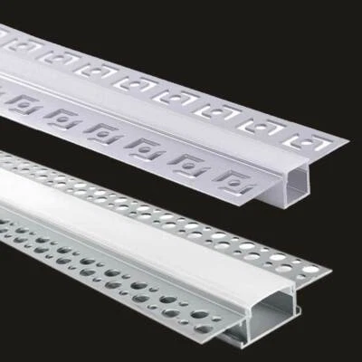 2m Plaster‑In LED Aluminium Profile Channel w/ Diffuser 9mm or 20mm Trimless - Image 1 of 4