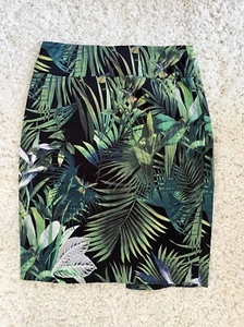 Up! Palm Frond Print Pencil Skirt Size 4 - Picture 1 of 5