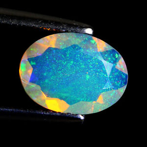 1.16 Ct 9.8x7.3 Mm Oval Cut Natural Floral Flash Play Of Color Crystal Fire Opal